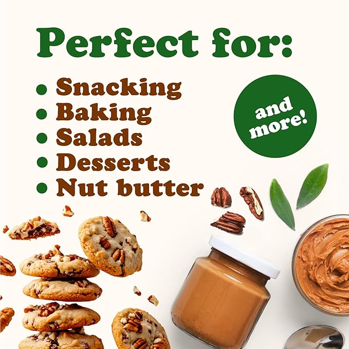 Food to Live Dry Roasted Pecan Pieces with Himalayan Salt, 8 Ounces ??Oven Roasted, Lightly Salted, No Oil Added, Perfect for Cooking, Baking and Snacking, Vegan, Kosher, Bulk