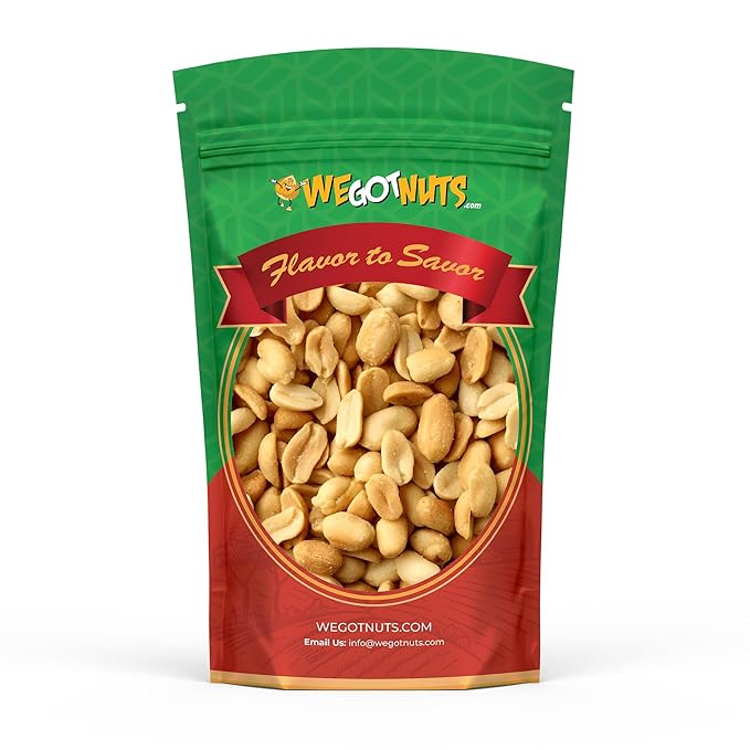 Peanuts Dry Roasted Unsalted, Blanched, 5 Pound Bulk Bag - We Got Nuts,