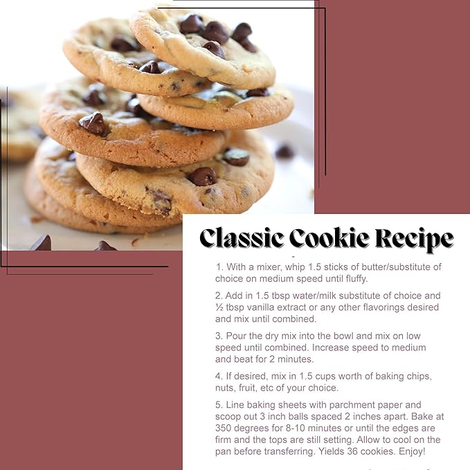To Your Health Bakery Gluten Free (GF) Cookie Mix- Organic, Non-GMO, Top 8 Allergen Free
