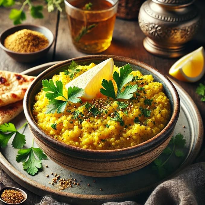 Divya's Balanced Kitchari, Smooth & Savory, One-Pot Ayurvedic Meal with Grains, Lentils, & Spices, Healthy & Nourishing Plant-Based Meal, Vegan, Non-GMO, Gluten Free, Organic, Family Size - 4 Meals