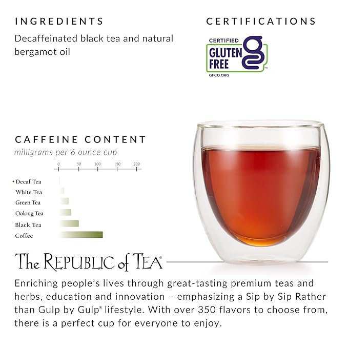 The Republic of Tea - Earl Greyer Decaf Tea, 50 Count