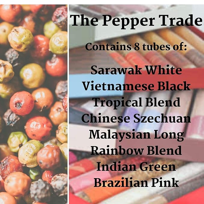 The Pepper Trade Gourmet Peppercorn Blend Collection, 8 Pack Gift Set | Sampler Spice Gift Set, Use in Grinders