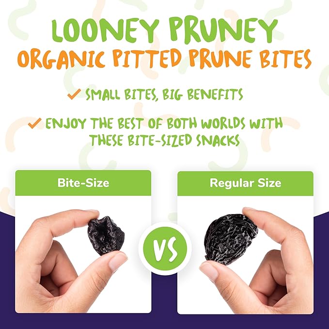 Looney Pruney Pitted Dried Prunes for the Entire Family | Always California-Grown | Kosher | No Added Sugar & No Preservatives (12 pack)