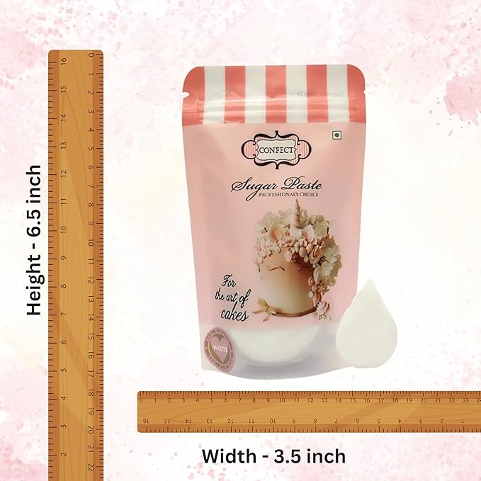 Confect White Fondant for Cake Decorating | Chef?셲 Choice Fondant Icing for Christmas Cakes, Cupcakes, Cookies & Baking ??Smooth, Easy to Roll & Mold ??Vanilla Flavor | Vegan, Gluten-Free, Nut-Free, Palm Oil-Free ??8.8 Oz