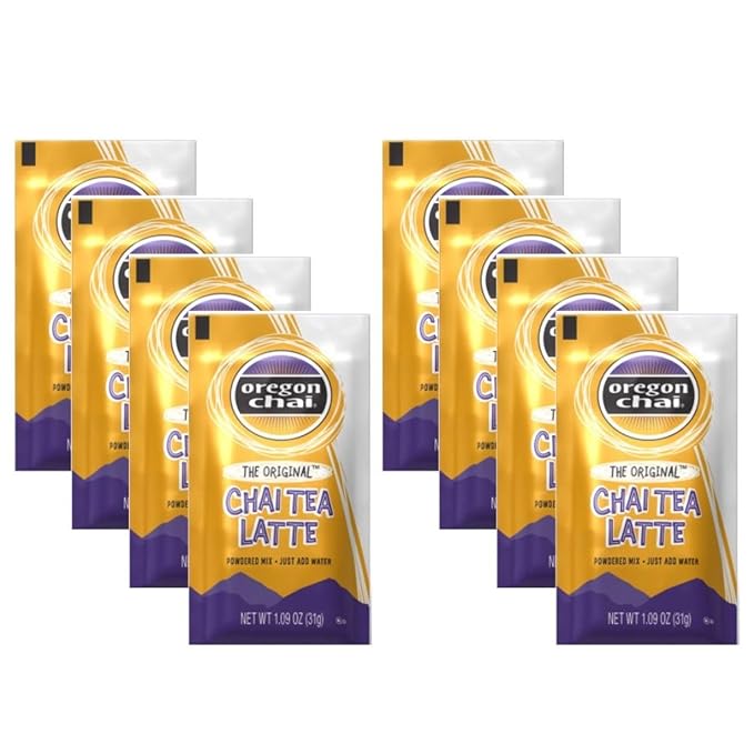 Oregon Chai Original Dry Chai Latte Mix, 8 Count (Pack of 4)