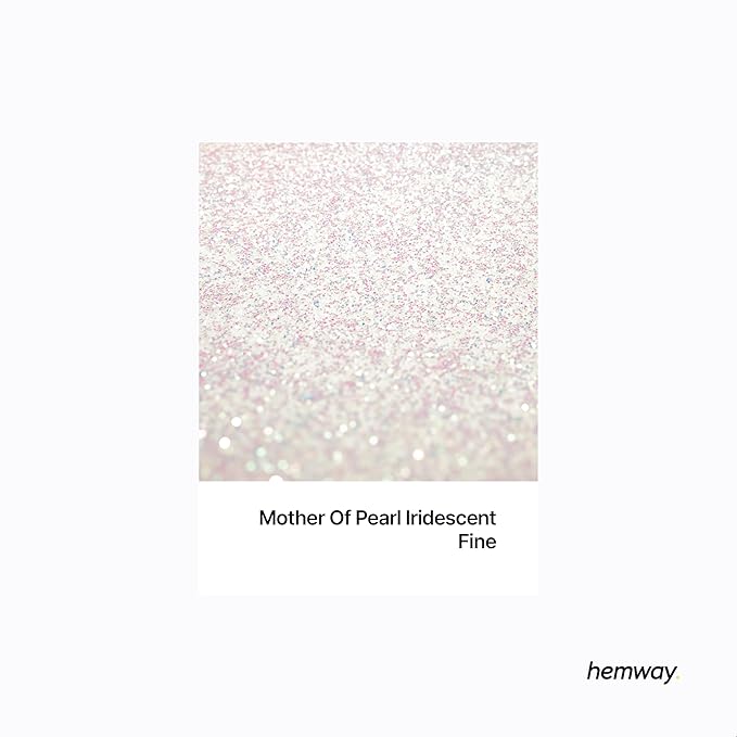 Hemway Premium Glitter Shaker - Mother of Pearl Iridescent | 130g Fine Metallic Flake Sequins for Resin & Epoxy Crafts | Craft Supplies for Tumblers, Festival, Art
