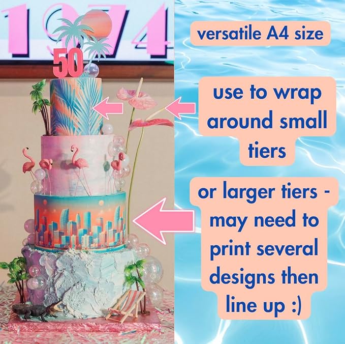 A4 Edible Frosting Sheets for Edible Printers by Really Cute Sweets - 12-Pack Premium Sugar Paper for Cake, Cookies, and Photo Decoration - White Edible Icing Sheets 8.3 x 11.7"