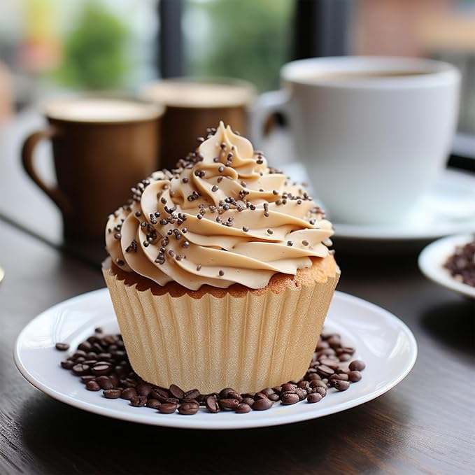 Whaline 600Pcs Brown Neutral Cupcake Liners Fall Color Brown Gradient Color Baking Cups Tan Neutrals Cupcake Wrappers Muffin Liners for Baby Shower Bridal Shower Wedding Birthday Party Supplies