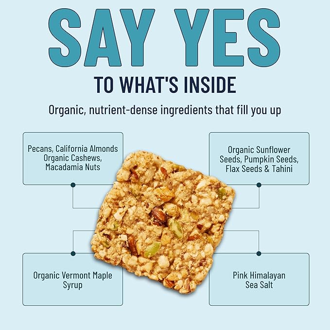 YES Bar ??Salted Maple Pecan ??Plant Based Protein, Decadent Snack Bar ??Vegan, Paleo, Gluten Free, Dairy Free, Low Sugar, Healthy Snack, Breakfast, Low Carb, Keto Friendly (6 Count)