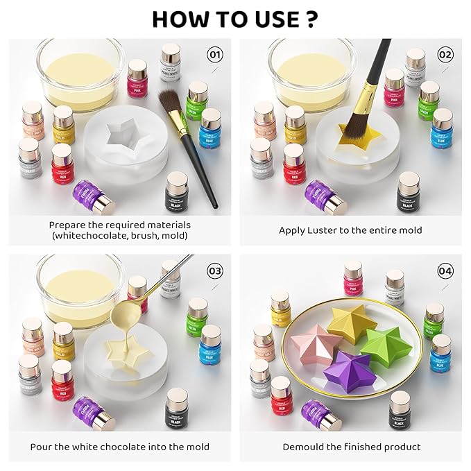 Luster Dust Edible - 15 Grams Food Grade Cake Dust Shimmer Powdered, Cherrysea Powder Luster Dust Food Coloring for Cocktails, Christmas Cookie Decorations, Cake, Drinks, Fondant, Candy - 15g/Bottle (11-Siliver)