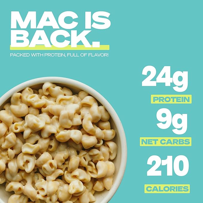 Kaizen High Protein White Cheddar Mac & Cheese - Low Carb, Keto Friendly, High Fiber, Gluten-Free, Non-GMO - 6.4 Ounces (Pack of 3)