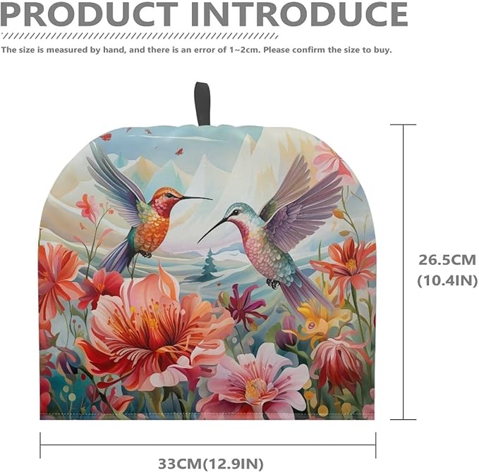 Hummingbird Tea Cozy for Teapot Insulated Rose Hibiscus Tea Pot Cover Home Kitchen Decorative Tea Cosy for Teapot Dust Protector for Women
