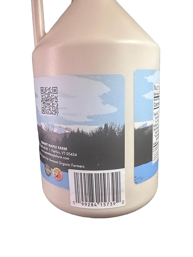 Summit Maple Farm Organic Vermont Maple Syrup, Grade A Dark, 1 Quart, Plastic Jug