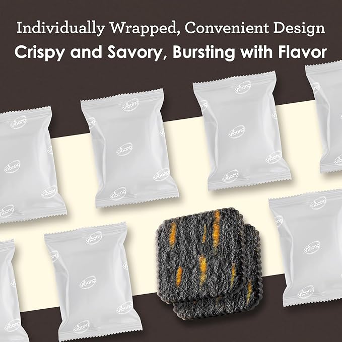 Vloong Black Seeds & Cheese Flavor Thin Crackers, Healthy Snacks with Individual Packs, Baked Crisps with No Artificial Flavors (1 Pack, 6.3 Ounce) Black Wheat, Black Millet, Black Rice, Black Bean, Black Peanut, Black Sesame with Cheddar