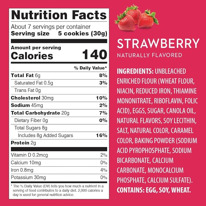 Reko Pizzelle Authentic Italian Style Waffle Cookie, Strawberry, 7 Ounce (Pack of 1)