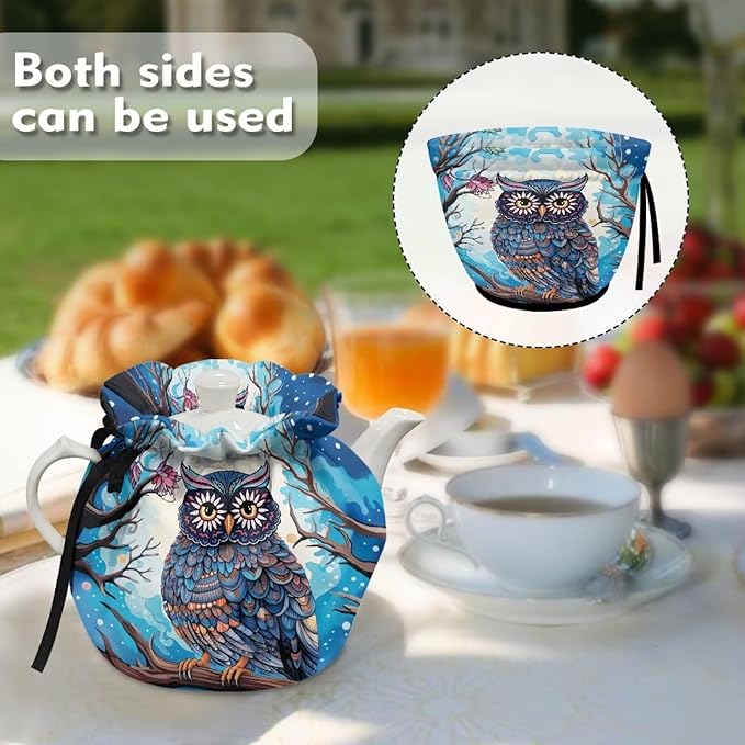 Owl Tea Cozy for Teapot Insulated Kettle Kitchen Dust Cover Home Decorative Tea Cosy for Teapot for Party Gifts Tea Cup Warmer Cozy Kitchen Accessory
