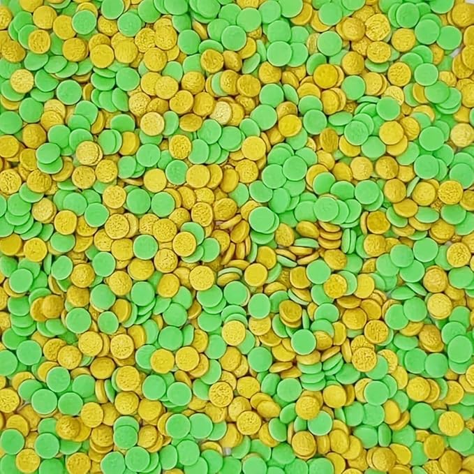 St. Patricks Day Sequins Edible Funfetti Sprinkles Pastel Confetti Confetti Sequins Quin Sprinkles Carnival Sprinkles Decorating Perfect for Cakes,Cupcakes,Desserts Toppings 3OZ