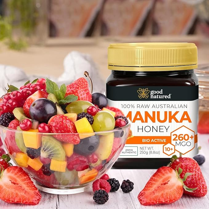 Raw Manuka Honey MGO 260+ /10+ - 8.8oz (250g) Medicinal Strength - High Certified Rating - BPA Free Jar - Cold Extraction - Independently Verified
