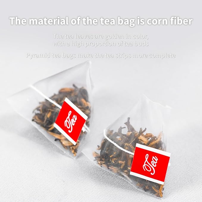 XIHETANK Black Tea Bags, 100 Count,Ancient Tree Black Tea,Full Sweetness Taste,Containing Caffeine, 100% Natural,Caffeinated tea,Can Be Soaked Hot or Cold (Honey Fragrant Black Tea) Black tea bags