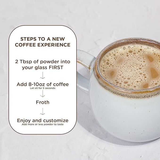 Laird Superfood Non-Dairy Coffee Creamer Mocha, Shelf-Stable Superfood Non-Dairy Powder Creamer, Gluten Free, Non-GMO, Vegan, 8 oz. Bag, Pack of 1