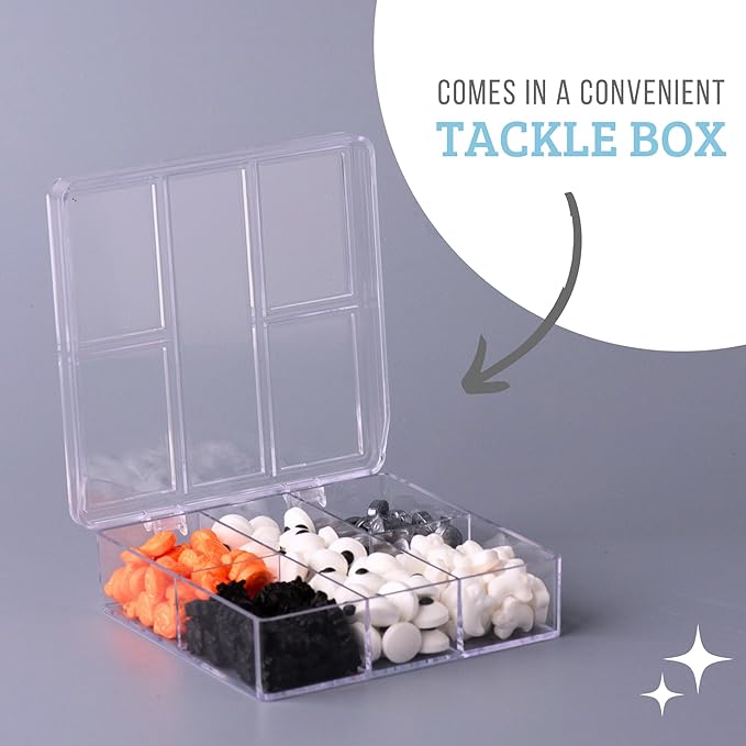 Sweets Indeed Halloween Candy Sprinkles Tacklebox ??2.53 oz Assorted Dextrose Shapes with Eyeballs, Pumpkins, Spiders, Skulls & Ghosts ??Edible Decorations for Cookies, Cupcakes & Cakes