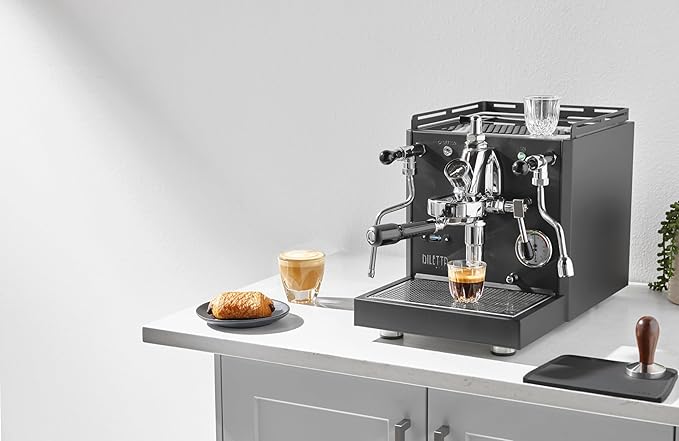 Diletta Alto Espresso Machine with Flow Control | Dual Boiler | PID | Shot Timer | Adjustable OPV | (Black)
