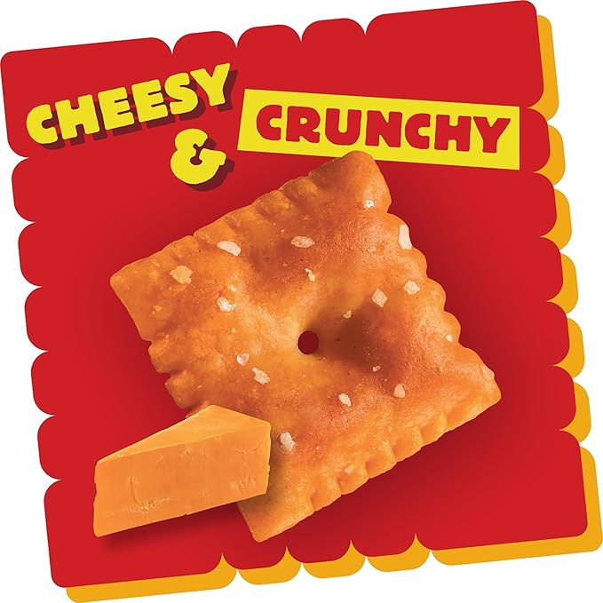 Cheez-It Cheese Crackers, Baked Snack Crackers, Single Serve, Extra Toasty (40 Pouches)