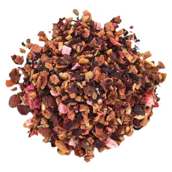 English Tea Store Loose Leaf, Lady Hannahs Whole Fruit Herbal Tea, 4 Ounce
