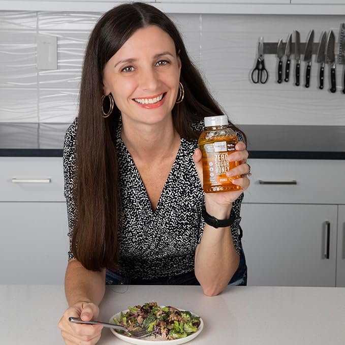 Wholesome Yum Orange Zero Sugar Honey Substitute (Keto) - Natural Sugar Free Honey Alternative With Monk Fruit & Allulose - 0 Net Carbs, Non-GMO, Gluten Free, No Aftertaste (11 oz)