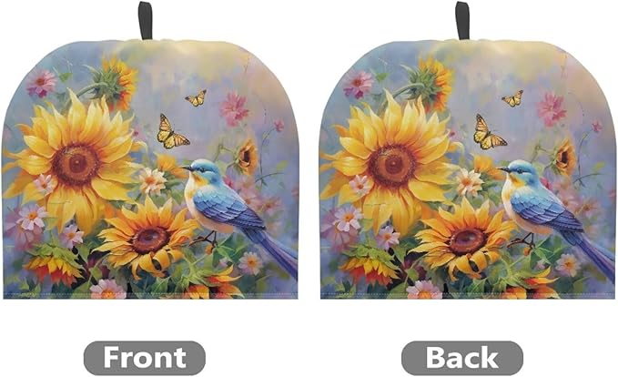 Hummingbird Sunflower Tea Cozies Soft Tea Cozy for Teapot Insulated for Women,Dust Proof Reusable Teapot Insulation Cover Breakfast Warmer