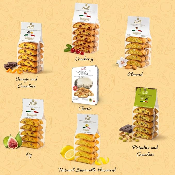 Italian Almond Biscotti | Made in Tuscany, Italy | Belli Traditional Semi Soft Biscuits