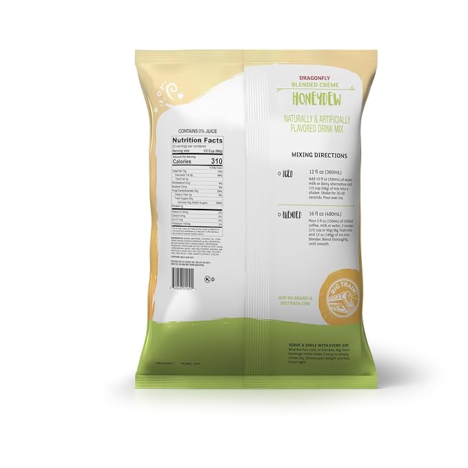 Big Train Dragonfly Honeydew Blended Cr챔me Beverage Mix, 3.5 Pound (Pack of 1)