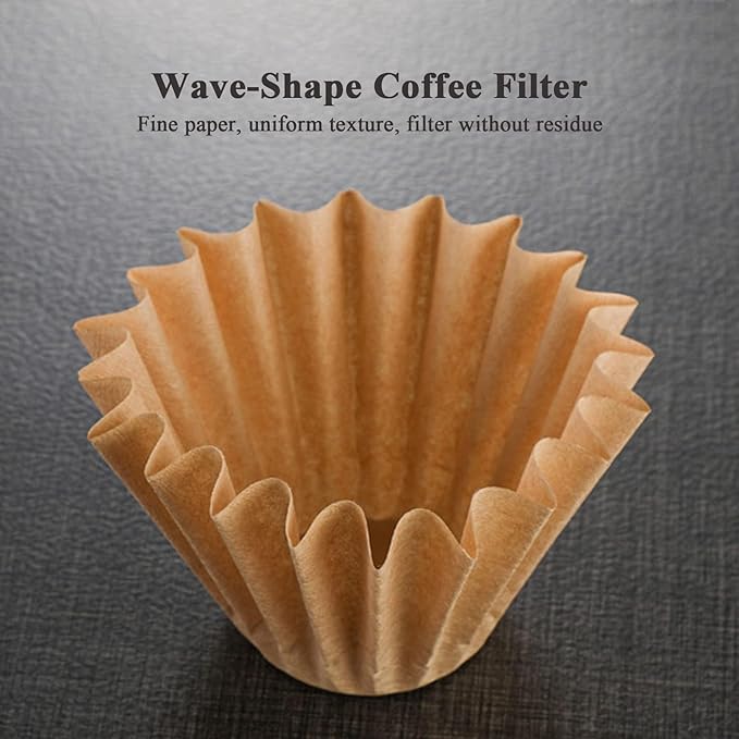 1-2 Cup Brown Coffee Filters, 100 Count Unbleached Basket Coffee Filter Paper for Miniature Mr Coffee, Small Coffee Maker, Single Serve Coffee Pot, Pour Over Coffee Kit