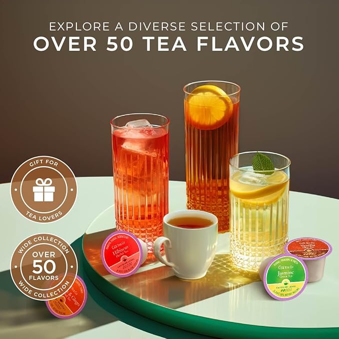 Gya Tea Co Cinnamon Apple Tea pod Tea Gift Set (16 ct) - Decaf Apple Cider for Soothing & Digestive Health