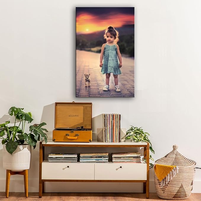 Personalized Custom Canvas Prints, Photo on Canvas Transform Your Photos into Stunning Framed Wall Art-Digitally Printed Photo to Canvas - Ideal for Home Decor, Gifts (32L?쐘48W" 80x120cm)