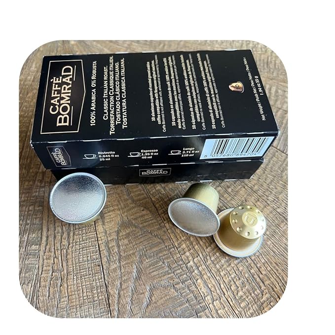 Caffè Bomrad 100% Arabica | 0% Robusta | 100% Made in Italy | 10 Aluminum Coffee Capsules