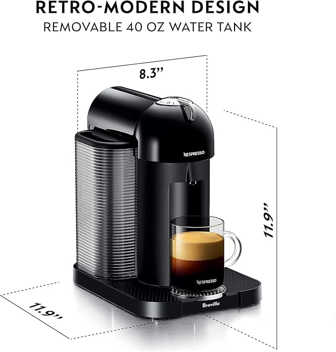 Nespresso Vertuo Coffee and Espresso Maker by Breville, Black
