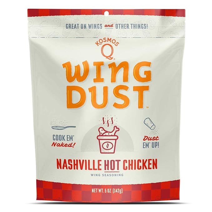 Kosmos Q Wing Dust Grill Spices and Seasonings Set - 11 Flavor Variety Chicken Wing Seasoning Gift Set - Dry Rubs for Grilling & Smoking - BBQ Spices Include Buffalo, Garlic Parmesan, Cajun, and More