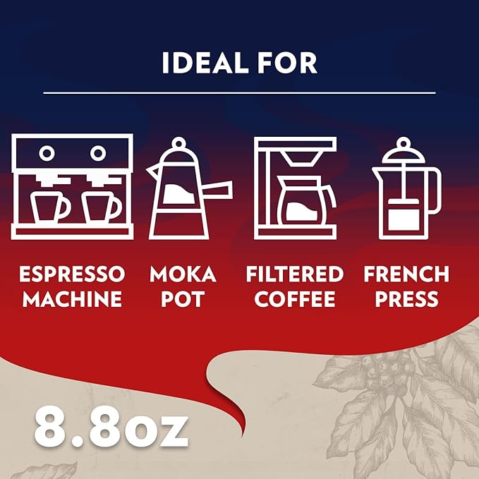 Lavazza Crema e Gusto Ground Coffee, Medium Roast, Arabica and Robusta Blend, 8.8 oz Brick (Pack of 20)
