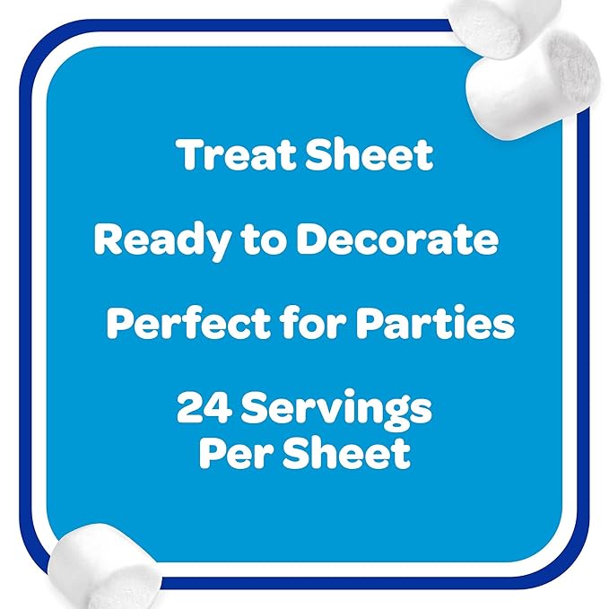 Rice Krispies Treats Marshmallow Treat Sheet, Kids Snacks, Baking Project, Original, 32oz Bag (1 Sheet)