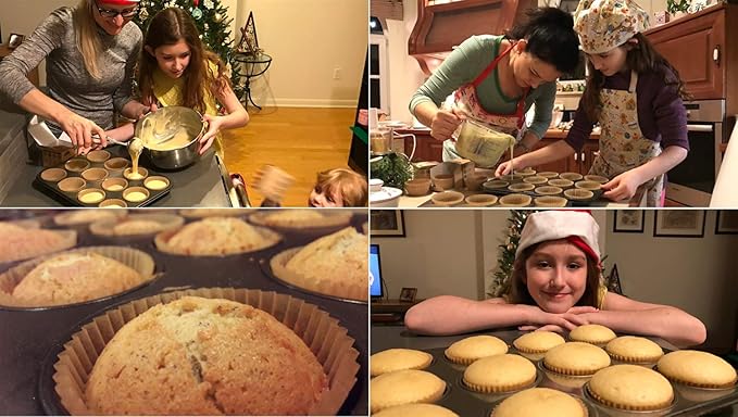 Gifbera Natural Odorless Cupcake Liners Standard Greaseproof Paper Muffin Baking Cups 200-Count, Natural Color