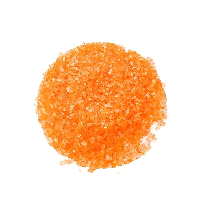 Bakerpan Sugar Sprinkles for Baking - 7 Ounce Georgia Peach Decorating Sugar Crystals for Cookies, Cake Pops, Ice Cream (Made in USA)