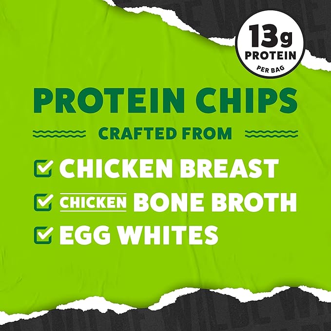 WILDE Protein Chips Variety Pack, High Protein Snacks for Adults, Keto Chips, Gluten Free, Low Carb Snack Box Made with Real Ingredients 1.34oz Bags, Pack of 12