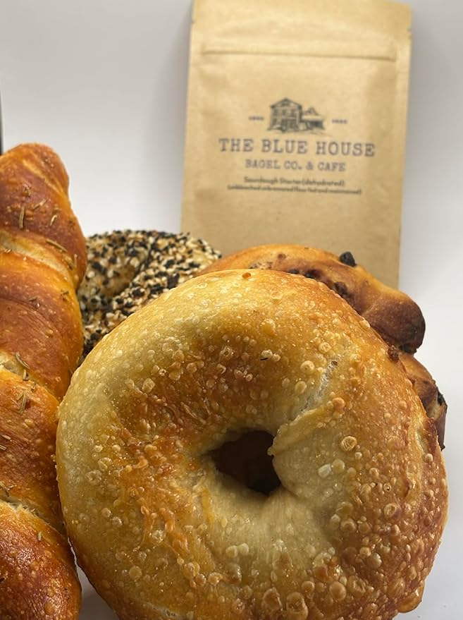 Dehydrated Sourdough Starter ??Mama Blue Artisan Sourdough Bread with 137+ Years Italian Heritage | Non-GMO Sourdough Starter Option | Live Culture | Beginner Friendly | Perfect for Bread, Bagels & Pizza Dough | 10g