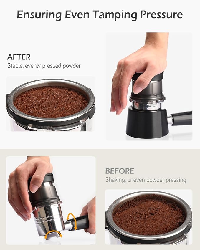 Coffee Tamper Base for Ninja Espresso ES601 ??Compatible Handheld Portafilter Support Stand, Improves Tamping Stability and Extraction, Anti-Slip PETG Base Accessories for Ninja Luxe Cafe Machine
