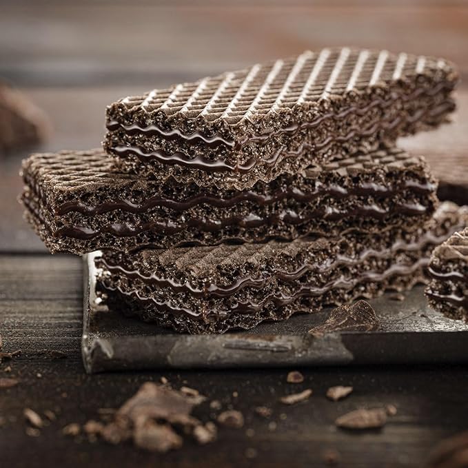 Loacker Classic Double Choc Wafers - Premium Crispy Cocoa Wafer Cookies with Chocolate Cream Filling - Multipack of 12 Snack Packs - NON-GMO - Sustainably Sourced Cocoa - 45g/1.59oz, Pack of 12