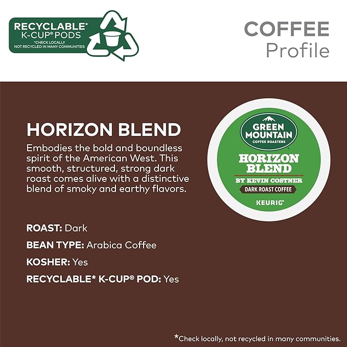 Green Mountain Coffee Roasters® Horizon Blend Coffee by Kevin Costner, Single Serve Keurig® K-Cup® Pod, 96 Count