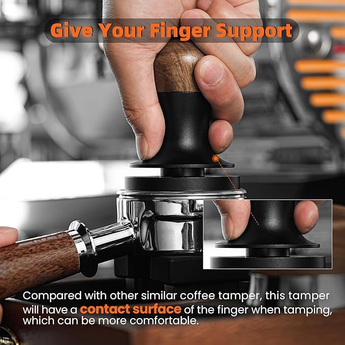 MHW-3BOMBER 49.7mm Espresso Tamper - 3 Spring Loaded Coffee Tamper with Sound Feedback - Barista Calibrated Tamper with 15lb / 30lbs Replacement Springs - Compatible for ROK Espresso Maker T7069F-OS