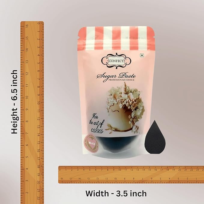 Confect Black Fondant for Cake Decorating ??Premium Confect Fondant for Cakes, Cupcakes & Cookies | Vegan, Gluten-Free, Nut-Free, Palm Oil-Free ??8.8 Oz