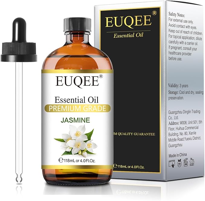 Jasmine Essential Oil 118ml Premium Jasmine Oil for Aromatherapy, Diffuser, DIY Soap, Candle Making - 4Fl Oz